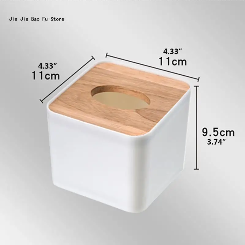 Black White Napkin Holder Large Capacity for Study Bedroom Living Room Toilet Paper Box Heighten Bottom Wear Resistance - Image 4