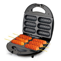 110V/220V Hot Dog Maker For Home With 6 Molds, 850W Sausage Device With Non-stick Coating Breakfast machine