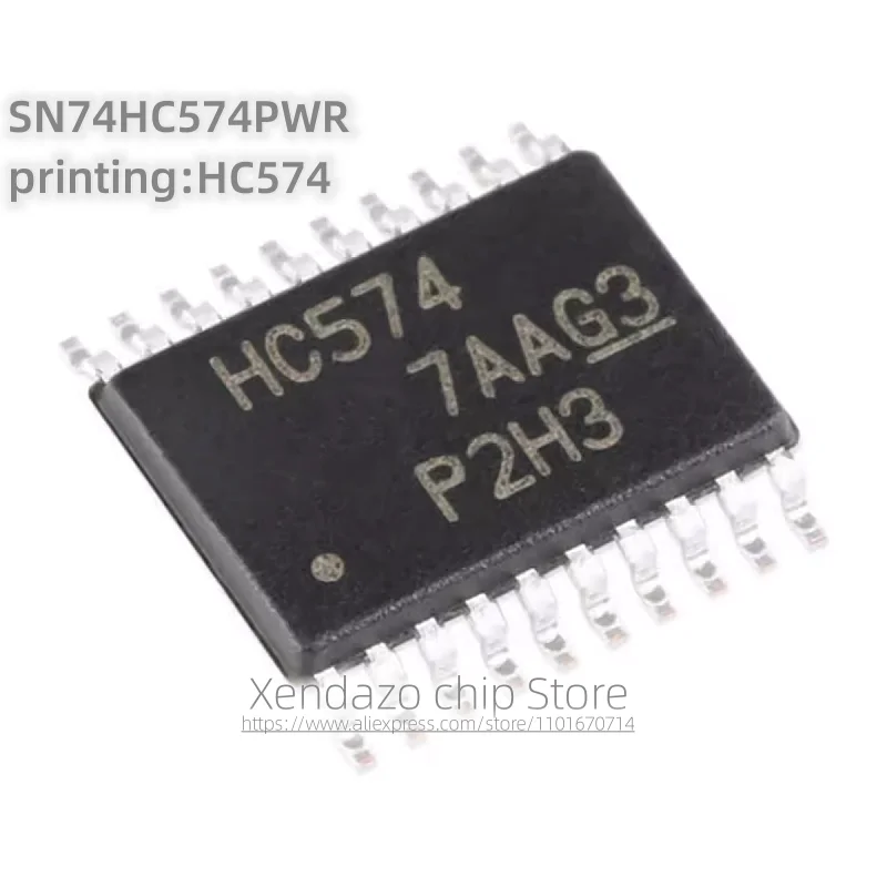 10pcs/lot SN74HC574PWR printing HC574 TSSOP-20 package Three state output eight channel transparent D-class latch chip