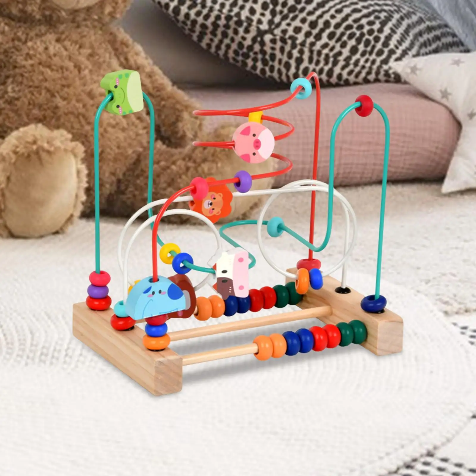 구슬 미로 장난감 수학 생일 선물 어린이를위한 공간 추론 구슬 롤러 장난감