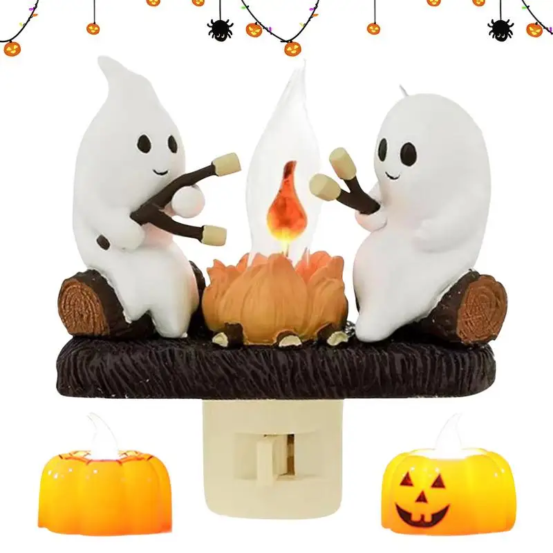 

Ghost Campfire Nightlight Ghosts Campfire Flicker Flame Halloween Nightlight Ghost Campfire Flickering Faux Campfire Night Light