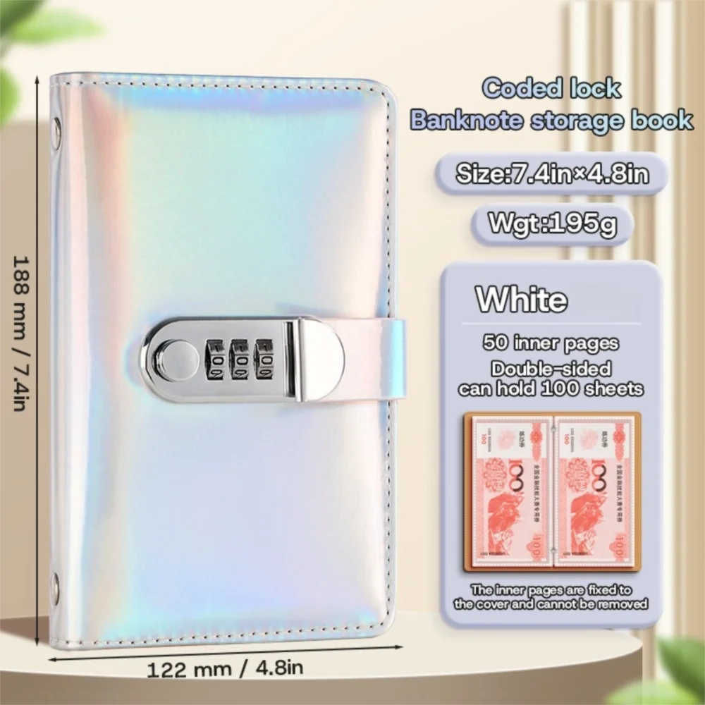 Buku Tabungan Uang PU dengan Kunci Sandi, 100 Amplop, Tantangan Menabung, Kapasitas Besar, Tahan Air