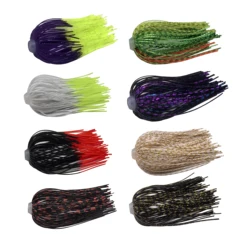 5 pz/lotto 88 fili 64mm gonne in Silicone foro elastico ombrello gonne accessori per la pesca Buzzbaits Spinner Buzz Bait