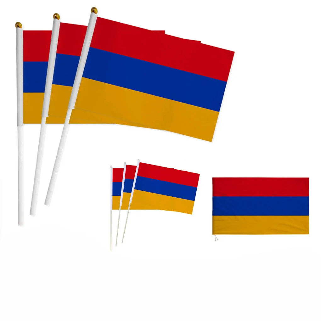 

Z-ONE FLAG 100pcs Armenia Hand Flag 14*21cm Armenian National Flag Hand Held Waving Small Flag Indoor Outdoor Home Decor