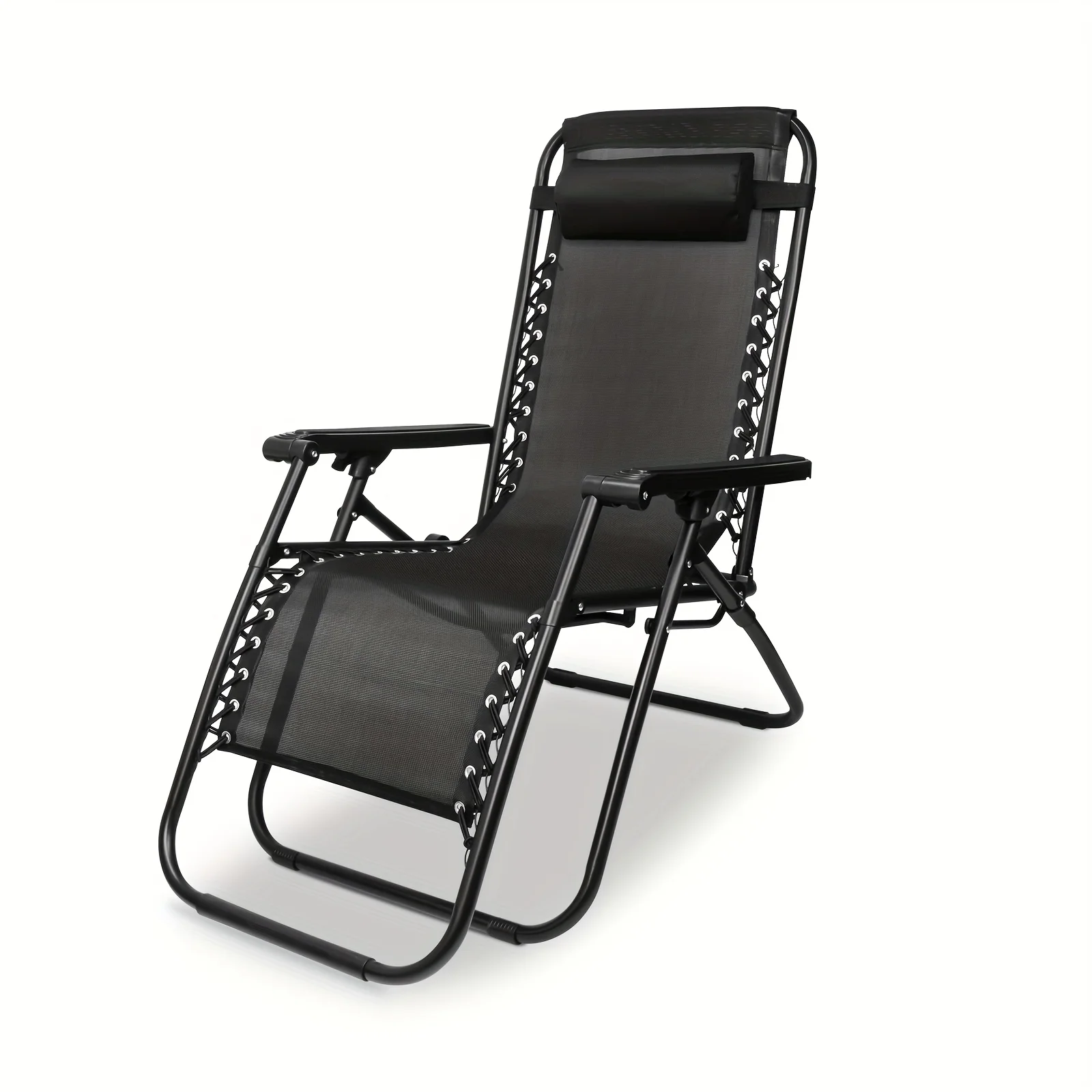 

1PCS Portable Zero Gravity Recliner Chairs, Beach Camping Patio Folding Lounge Chair With Adjustable Pillow LODEIJA