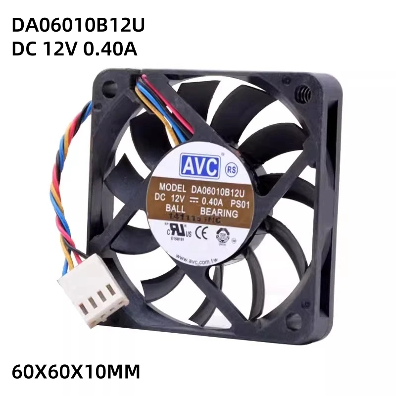 New original 12V0.40A DA06010B12U 6010 6cm ultra-thin motherboard CPU 4-wire PWM speed regulation cooling fan