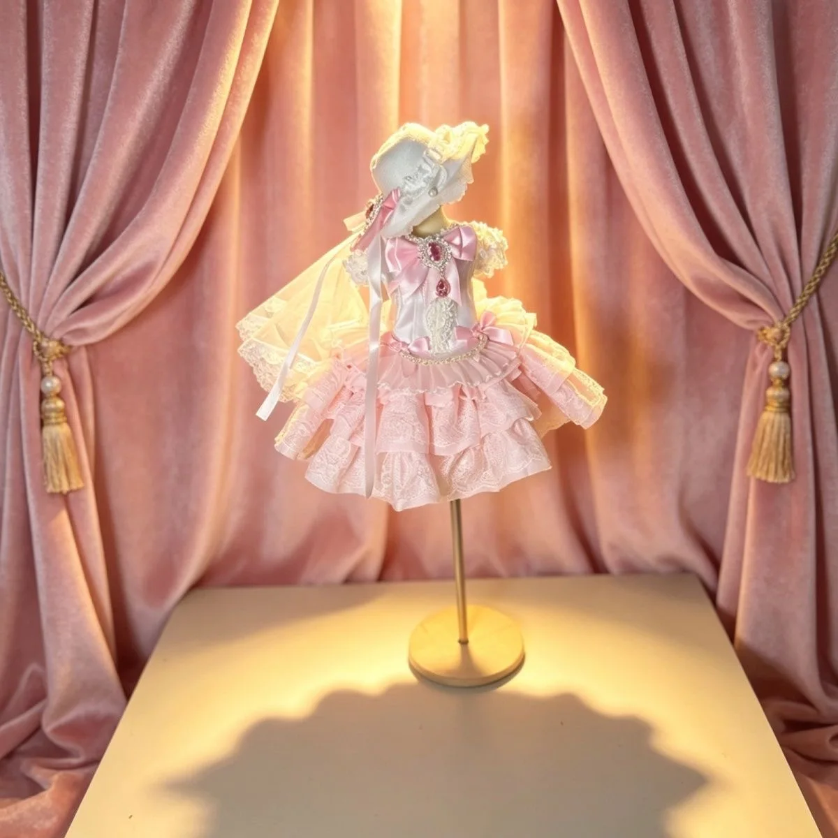 

Одежда для кукол 60 см, комплект одежды для BJD 1/3, 1/4, 1/6, шляпа, платье, бесплатная доставка.