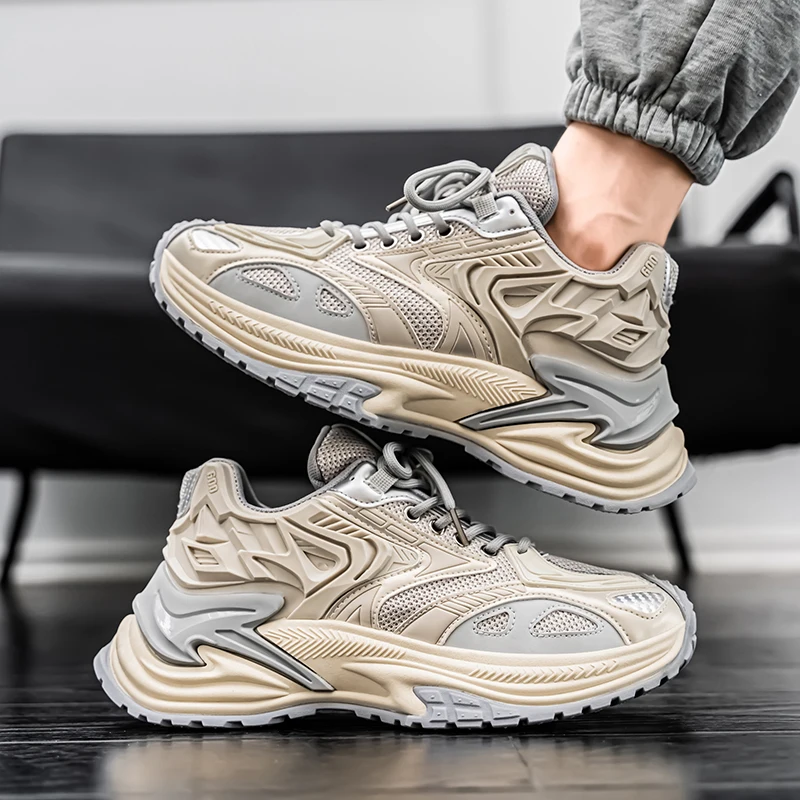 

Мужская обувь Новинка 2024 дышащая универсальная повседневная спортивная обувь для бега на толстой подошве Модная легкая обувь