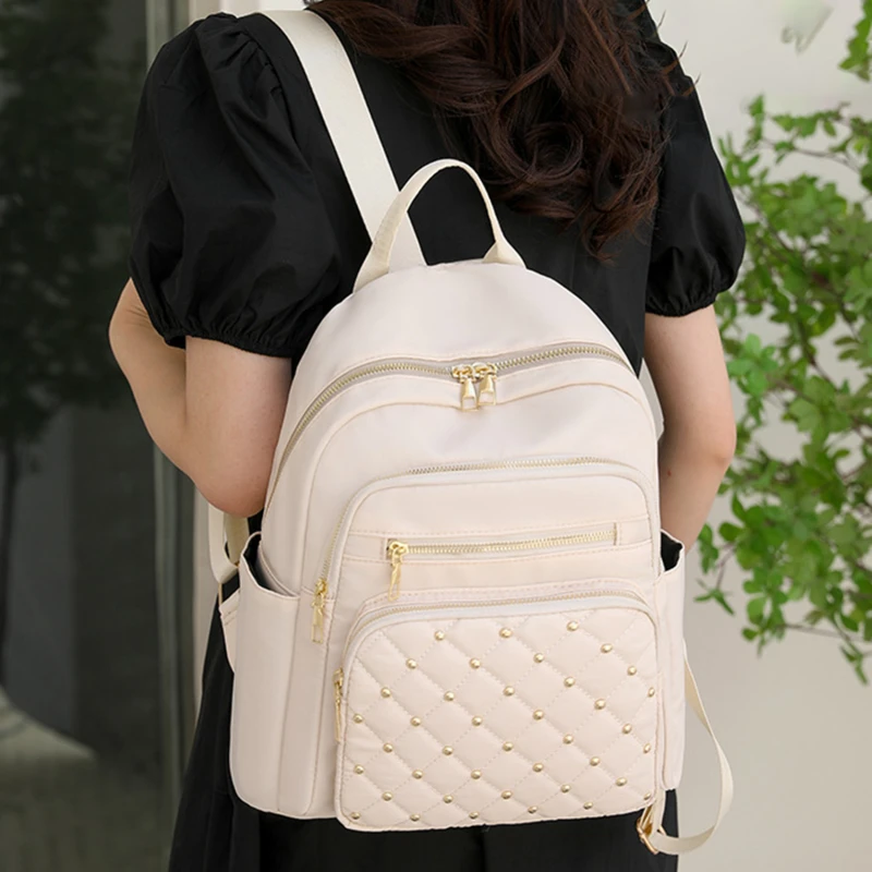 Fashion Bag Pack Women High Quality Nylon Backpacks Female Big Travel Back Bag Large School Bags for Teenage Girls Shoulder Bag