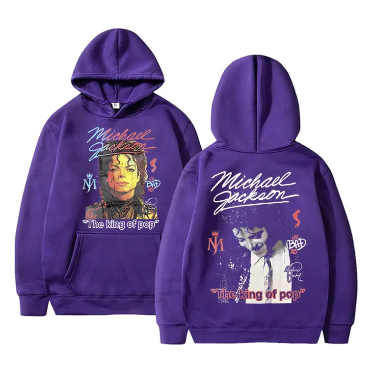 Classic Vintage Michael Jackson Graphics Hoodie Men Women Hip Hop Punk Rock Sweatshirt Male Gothic Harajuku Oversized Hoodies