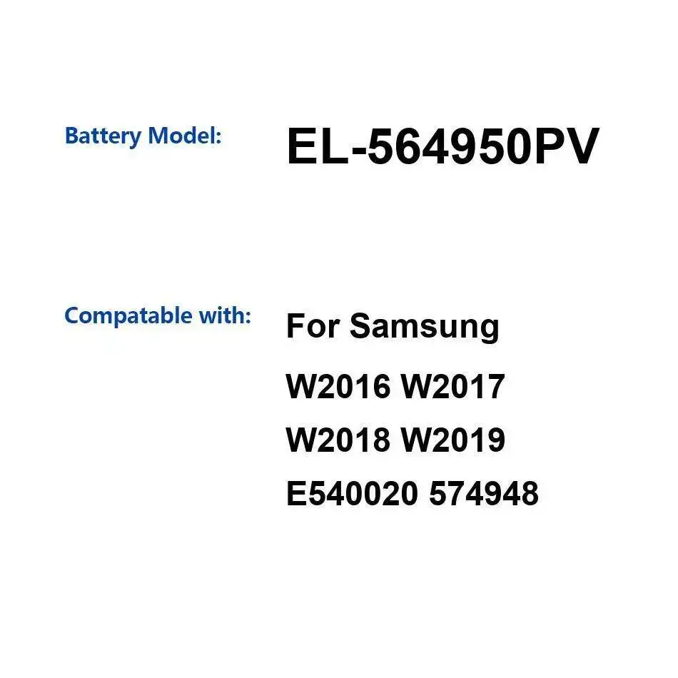 

2100 мАч аккумулятор мобильного телефона EL-564950PV для Samsung W2016 W2017 W2018 W2019 E540020 574948 хорошая низкотемпературная производительность