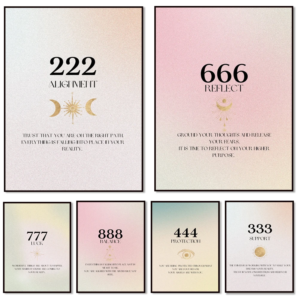Angel Digital Wall Art Gradient Print, Halo Print Poster, Vintage Grainy Spiritual Print | Balanced Art Print