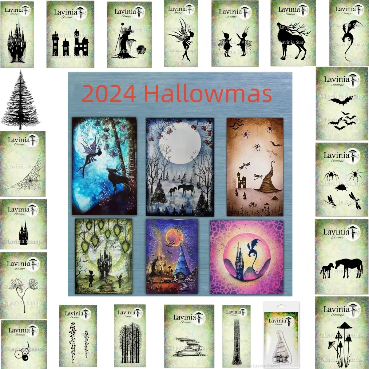 

Hallowmas Castle Witch Animal Clear Stamps For DIY Scrapbook Craft Decoration Template Supplies Greeting Card Handmade 2024 New