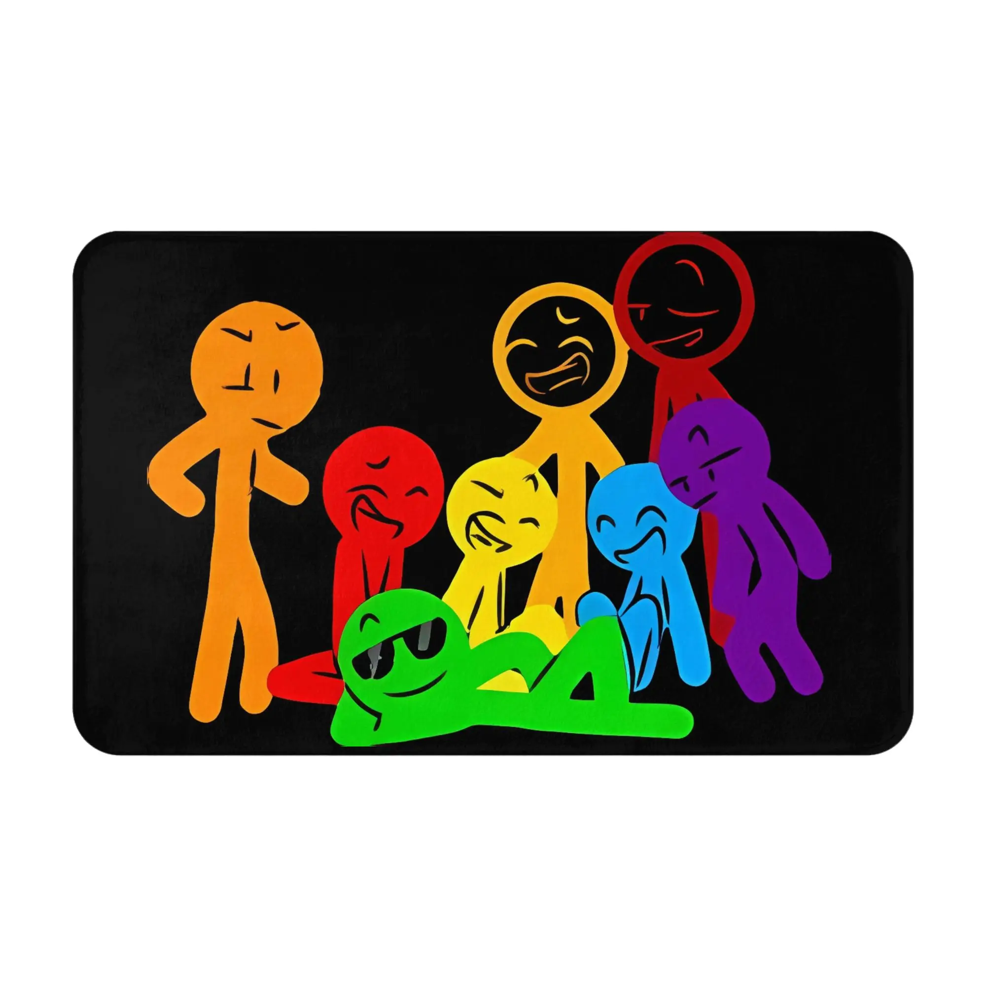 Stick Figures Non-slip Mat Bathroom Alan Becker Absorbent Doormat Home Decoration