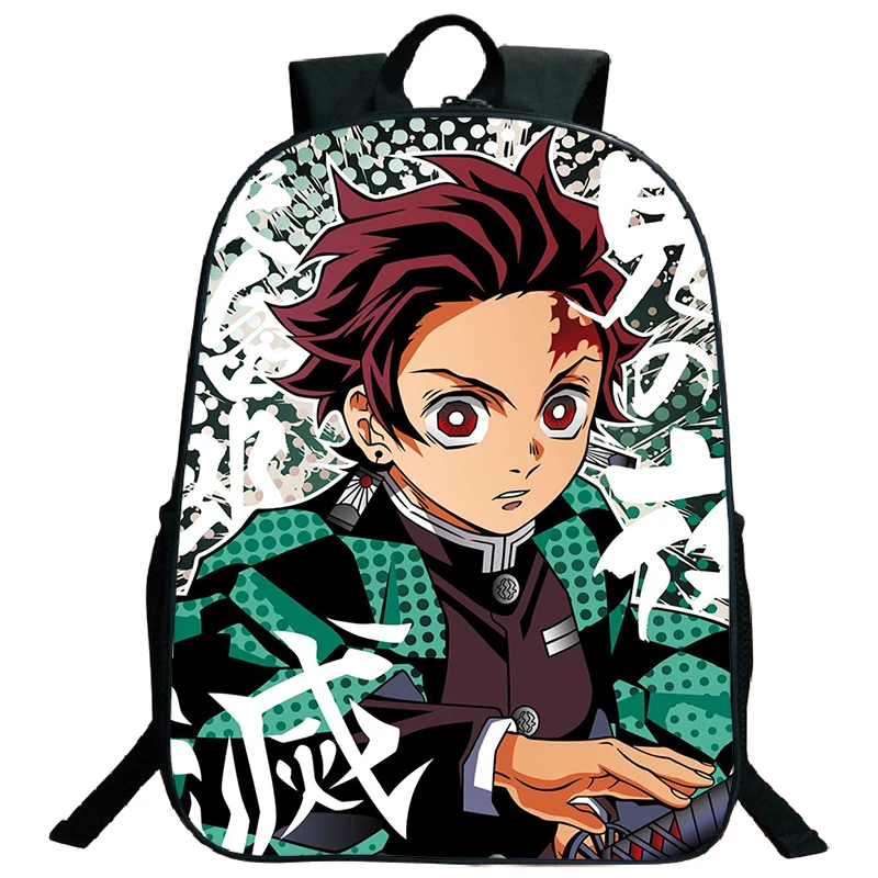 Children Anime Demon Slayer Shinobu Kocho Cosplay Backpack Large Capacity School Bags Student Softback Daypack Laptop Bag Unisex