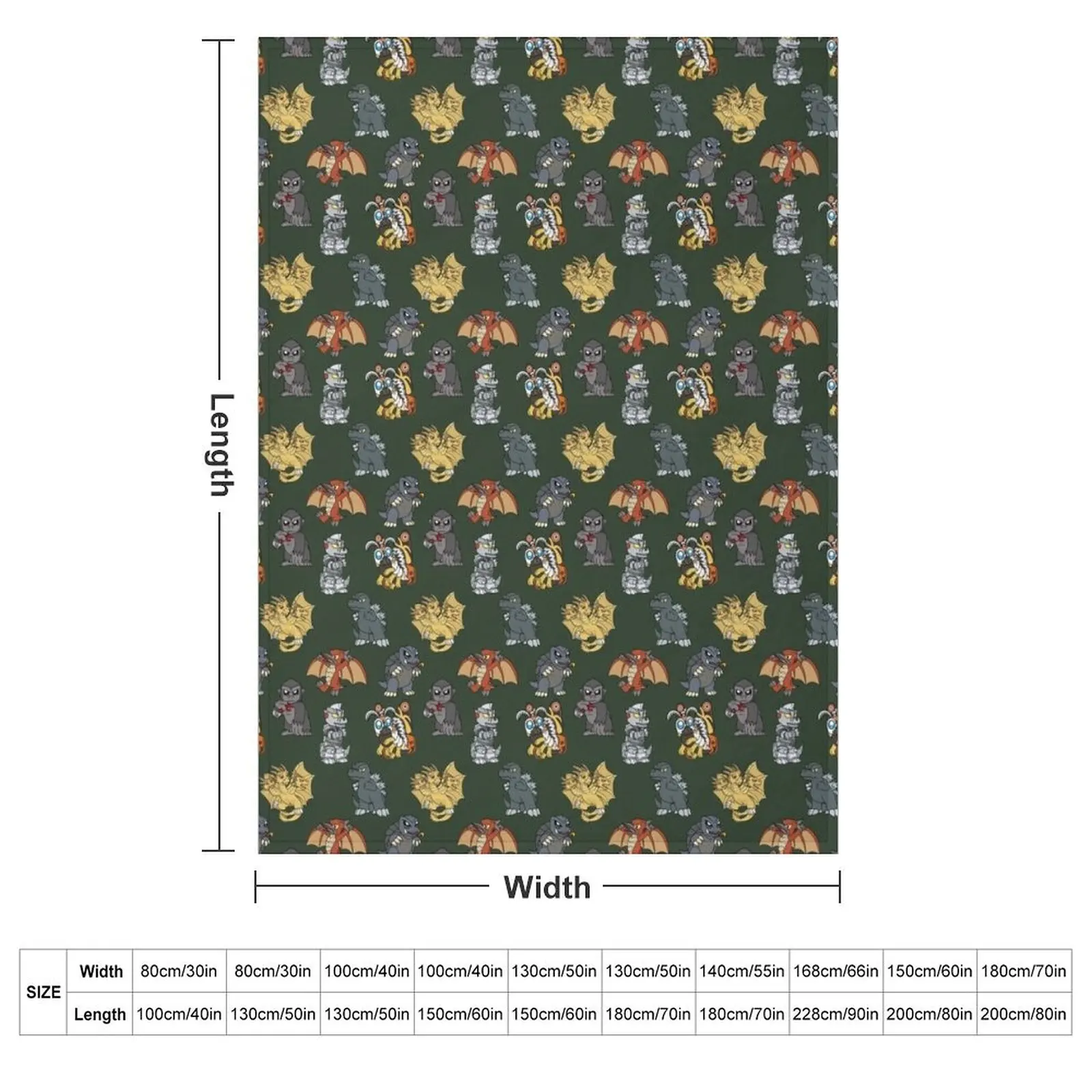Cuddly Kaiju Collective Throw Blanket Soft Big Flannel Fabric anime Giant Sofa Blankets