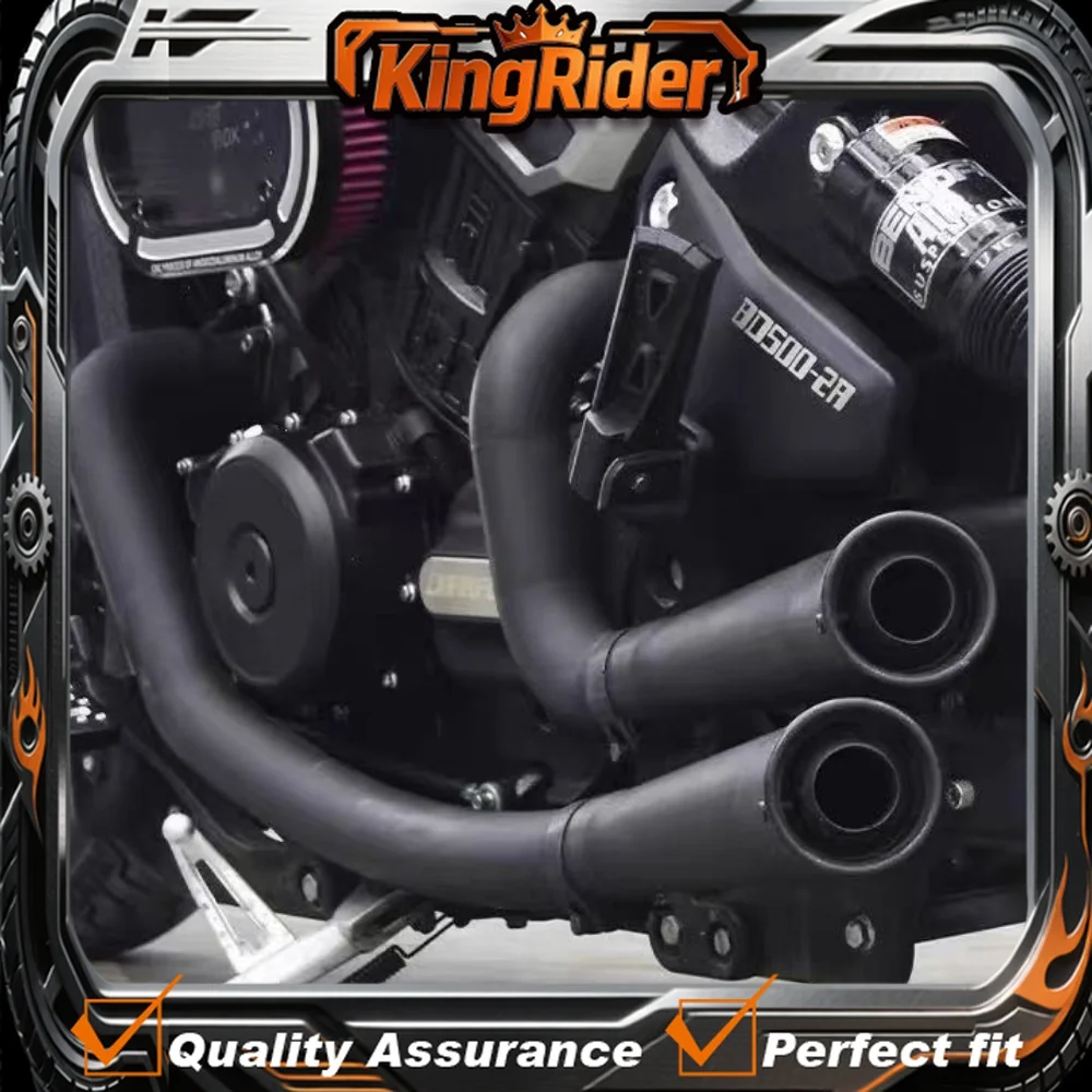 【Supreme quality】Benda Dark Flag 500 modified dual exhaust pipes, full stainless steel system, powerful sound.