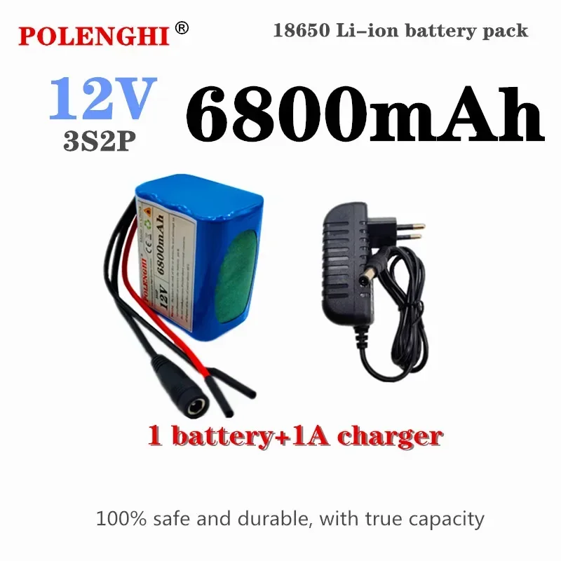 

12V 6800mAh 3S2P 18650 Lithium Ion Battery Pack
