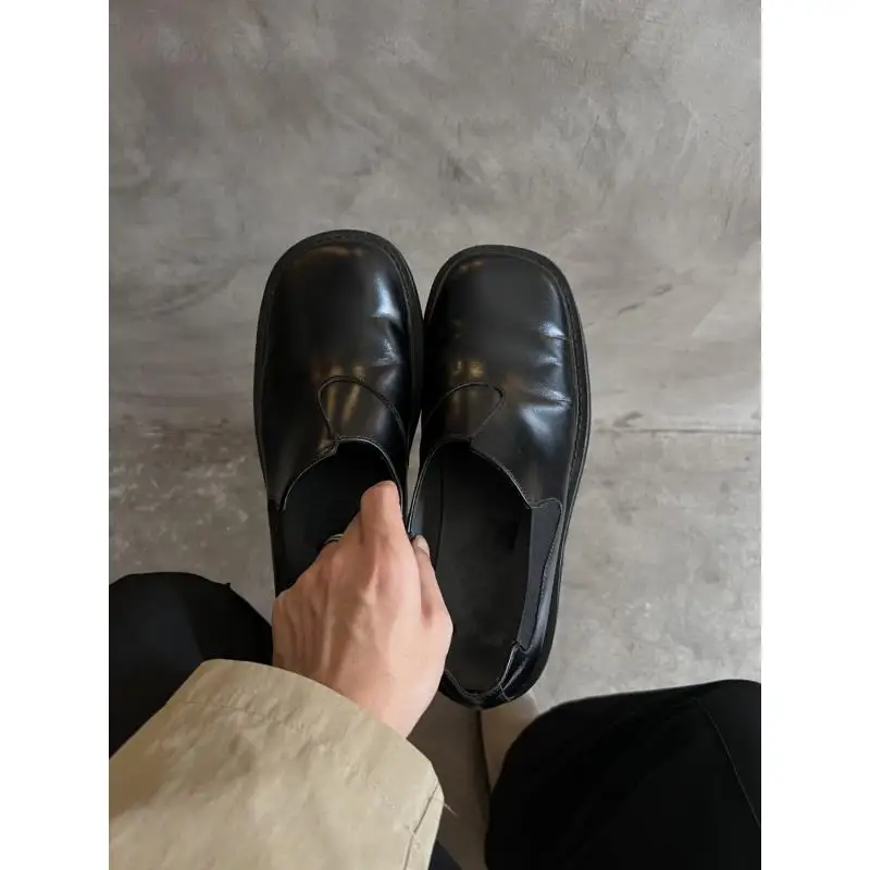 

Мужские кожаные лоферы без шнуровки Busin Casual oes на весну и осень, удобные Faion Single oes