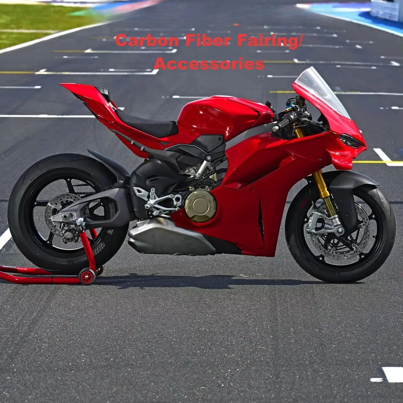 3K 100% Dry Carbon Fiber Motorcycle Fixed Wing for  V4 V4S 2025 Carbon Fiber Fairing Kit Spot Purchase