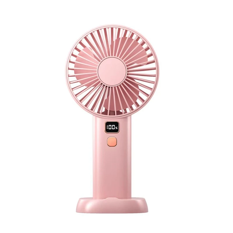 Mini Fan Portable Large Capacity Handheld USB Rechargeable 4 Gears Fan Desktop Cooler Outdoor Cooling Travel