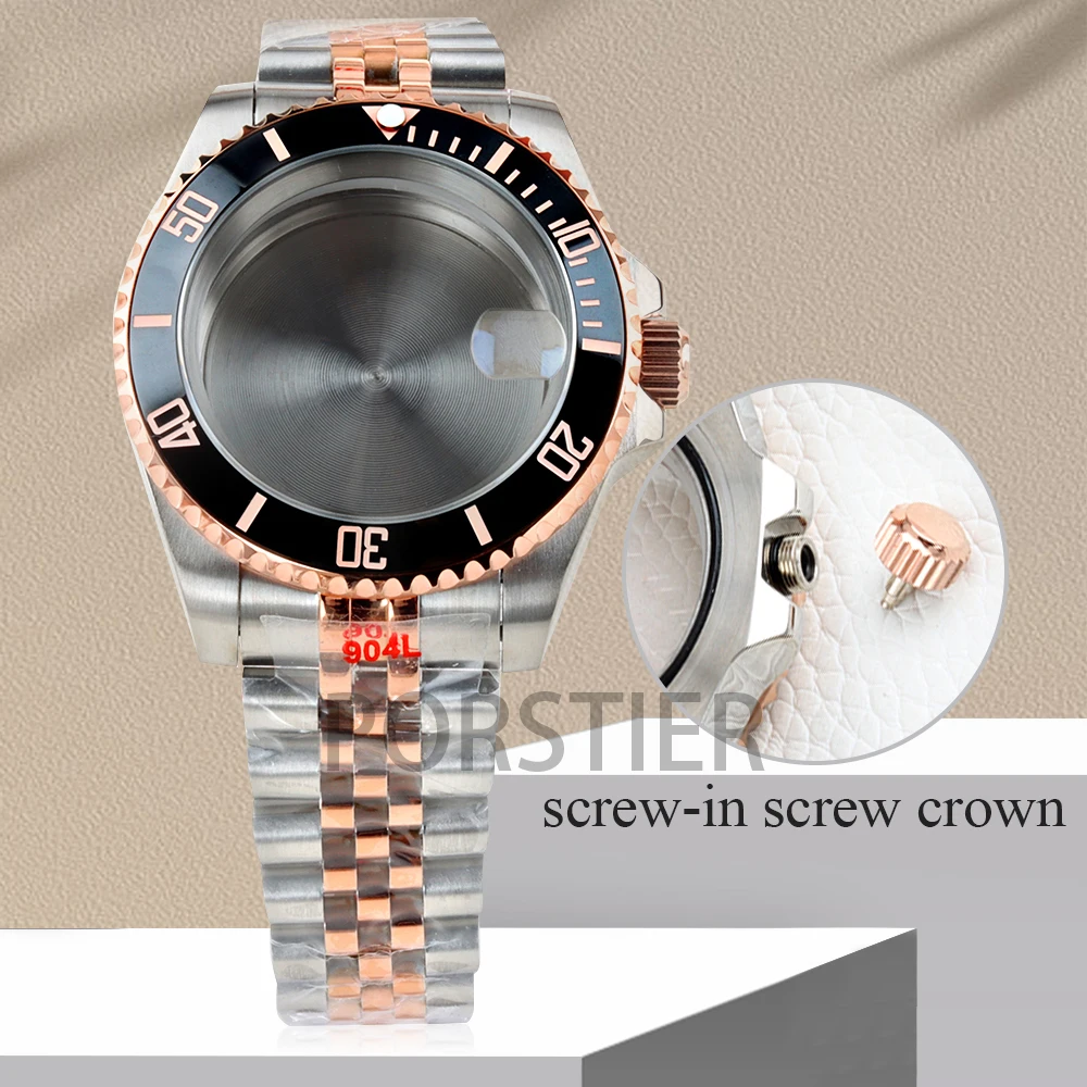 

40mm NH35 Watch Case Stainless Steel Sapphire Glass for SUB GMT Yacht-Master NH34 NH35 NH36 NH38 Movement Jubilee/Oyster Strap