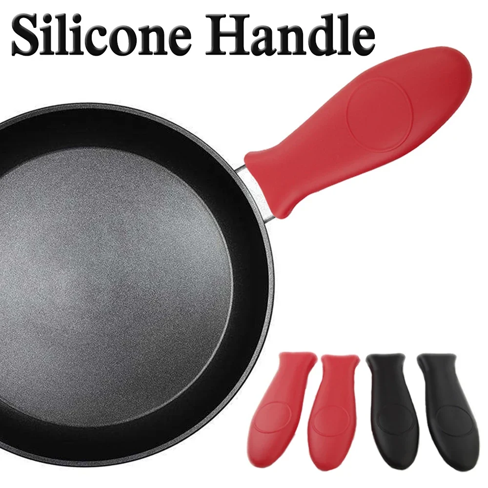 Non-Slip Silicone Pot Handle Holder Dismountable Cookware Parts Potholder Cast Iron Skillet Grip Sleeve Cover Pots Pans Handle