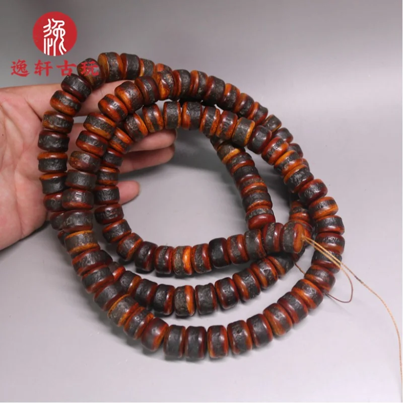 

Linggu Tibetan Yak Bone Buddha Beads Imitation Gabala 108 Necklace