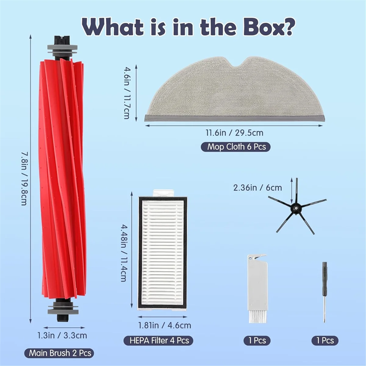 アクセサリーキット交換用 / + / Max / Max+ ロボット掃除機、メインブラシ、モップ布パッドと互換性あり