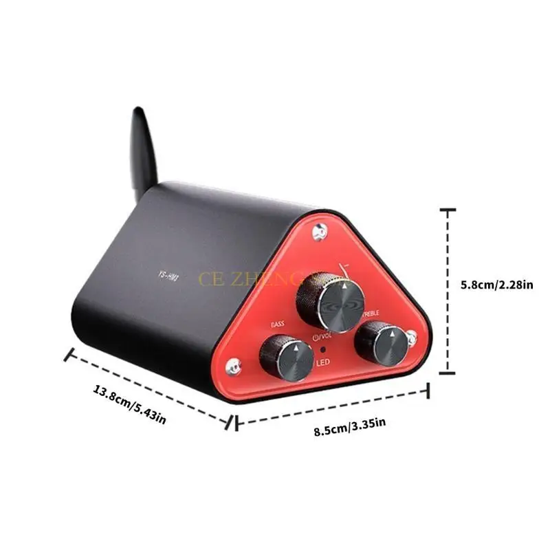 E56B HIFI 디지털 앰프 금속 하우징 BT5.4 USB 3.5mm 입력 고급 청각 처리 TPA3116D2 칩