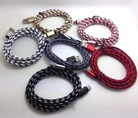 100pcs 1M 2M 3M New High Speed Metal USB Braided Data Fast Charger Cable Micro USB 8 Pin Type C Charging Cord for Mobile Phones