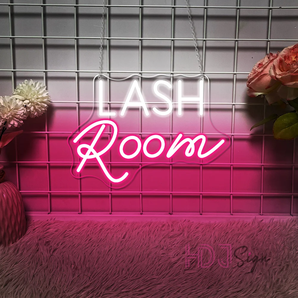 Lash Led Neon Sign Lashes Room Beauty Solon Wall Art Hanging Neon Lights Sign Lash Room Store Decoration for Business Signs