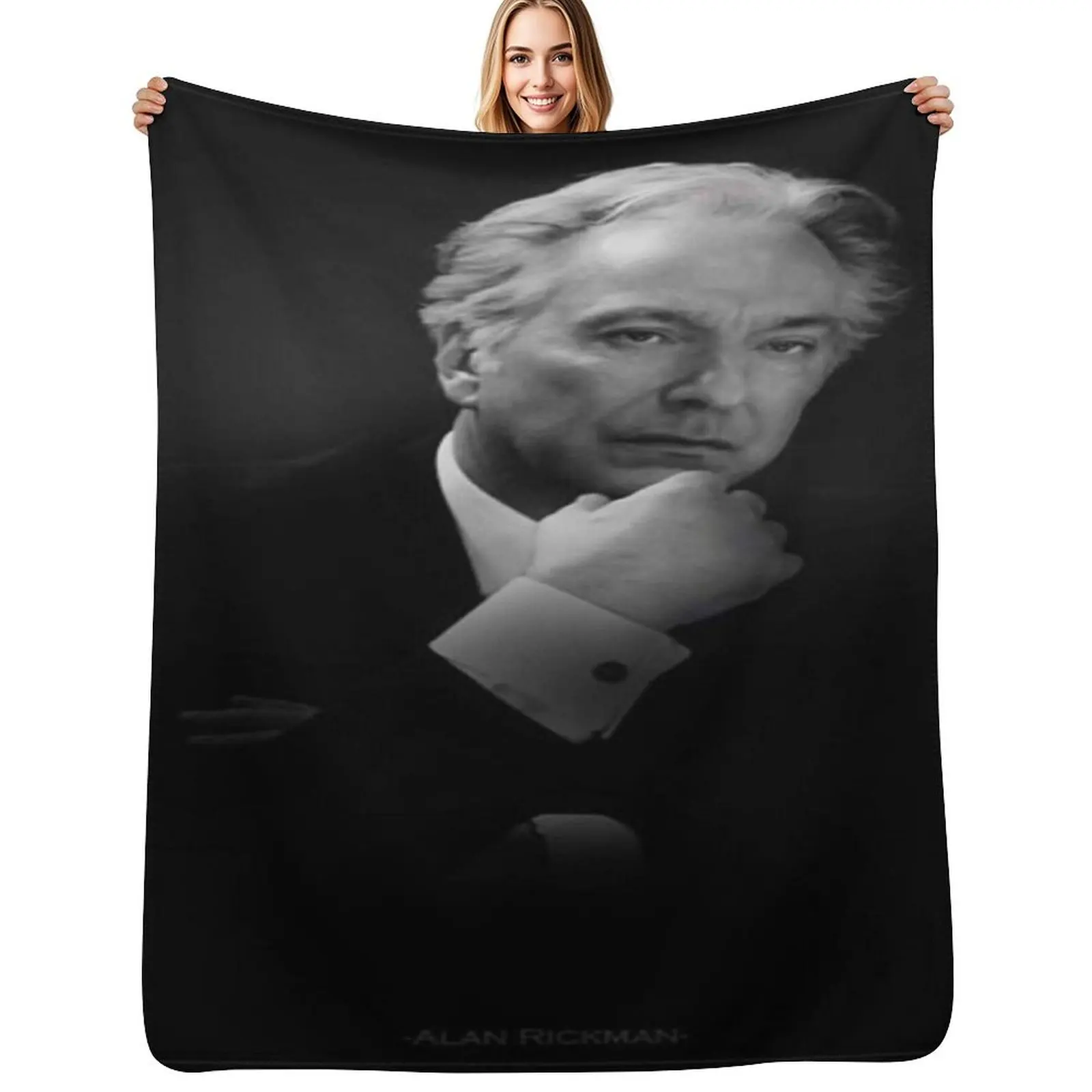 

Alan Rickman Throw Blanket Air Conditioner Soft Blanket for Office Home