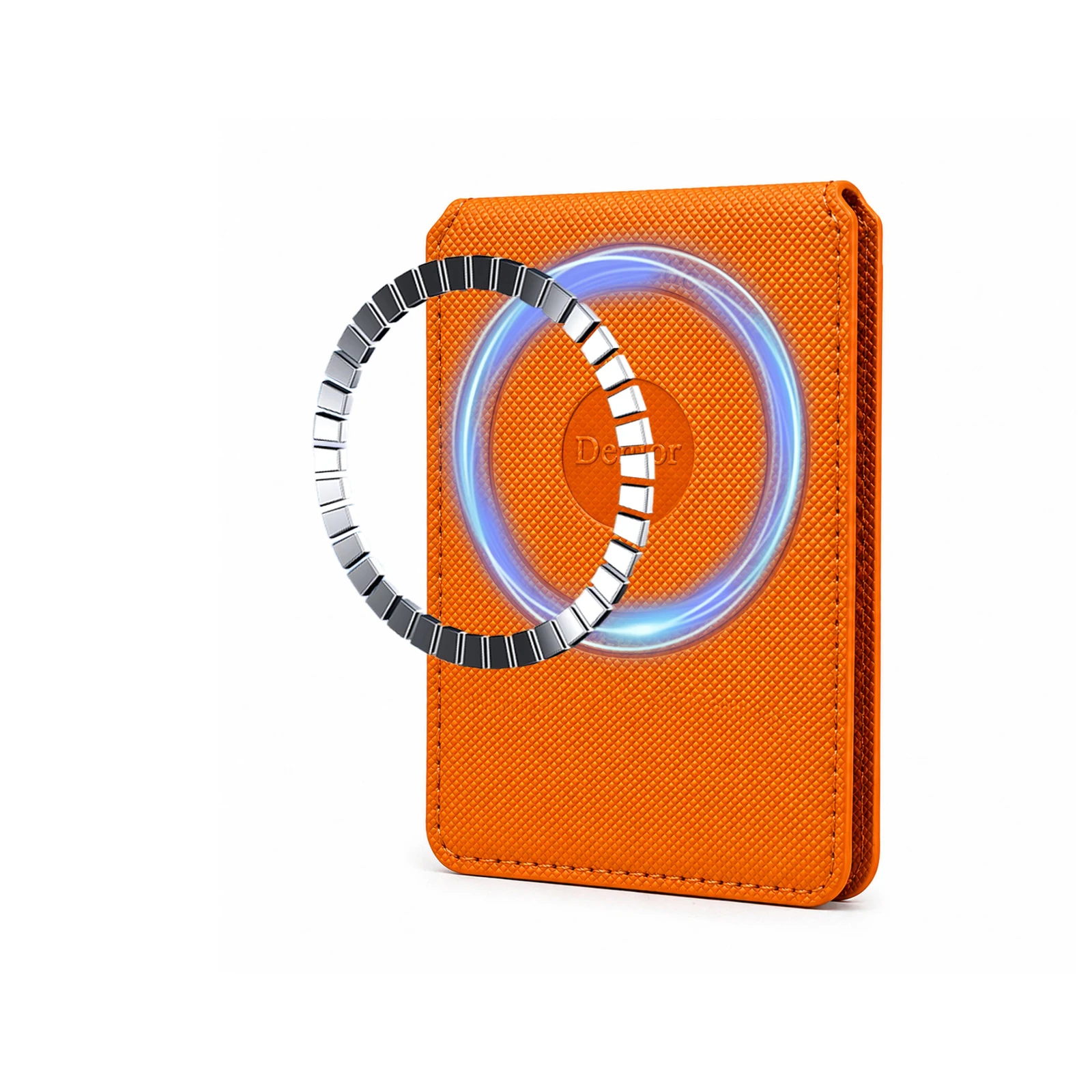 Mobile Phone Wallet Stand Magnet Flip Pocket Card Storage Push Card Hole Luxury Faux Leather Magnetic Stand Buckle Bag Wallet view 3