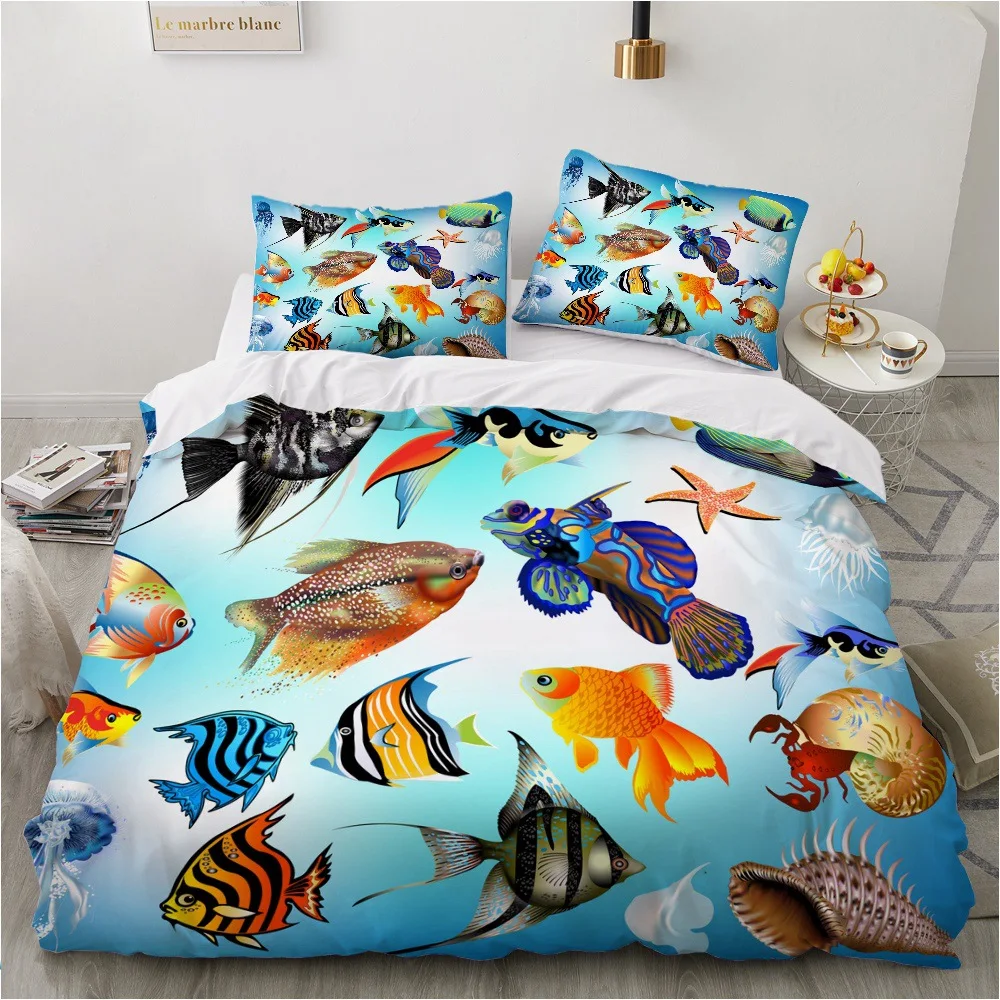 2/3pcs bedding set Digital Print Comfortable Duvet Cover for Home Bedroom Decoration, 1 Duvet Cover and 2pillowcase with Zippers