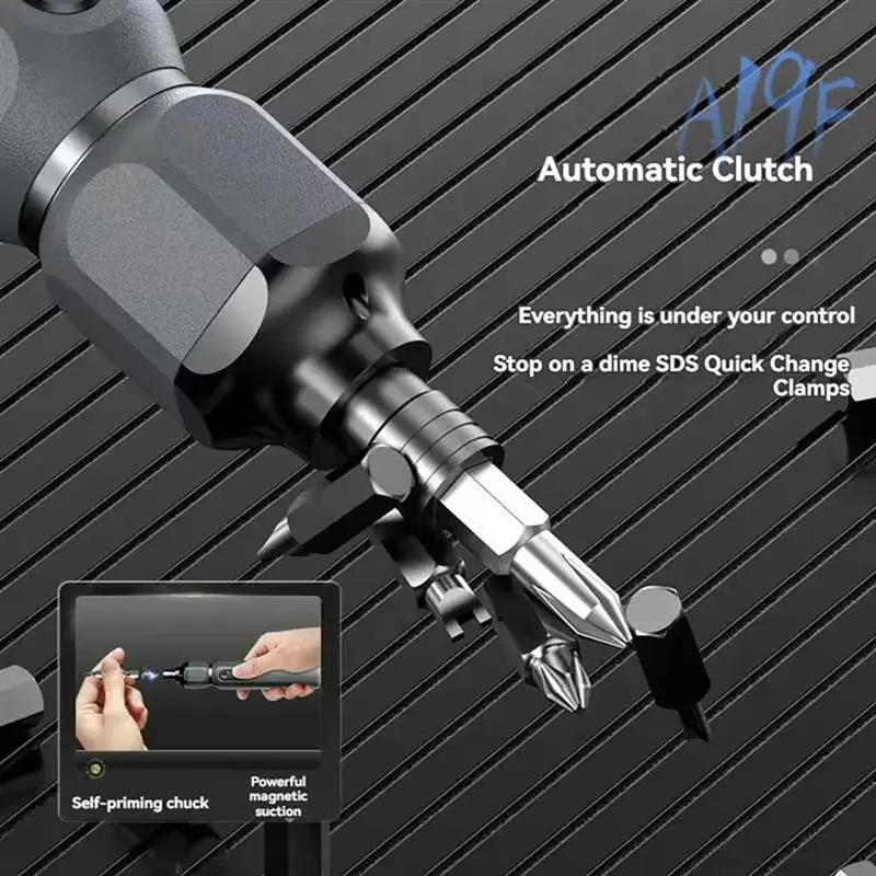 

A19F-Electric Hand Drill Mini Cordless Electric Screwdriver Rechargeable Kitchen Drill Multifunctional