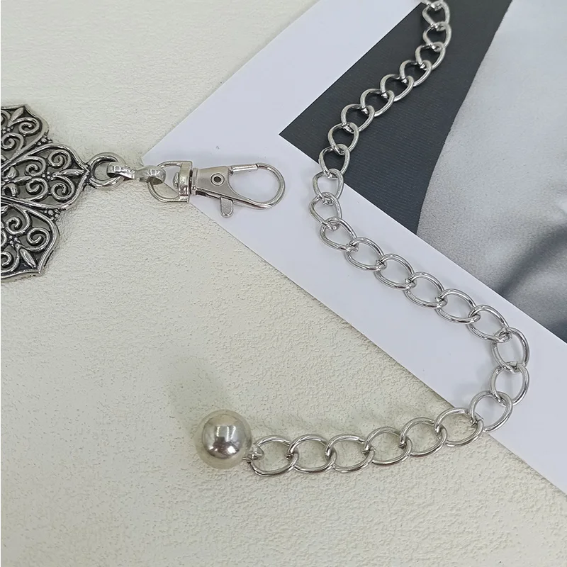 خمر الشظية فلورا المعادن الخصر حزام على شكل سلسلة الهندسة الراقية الفاخرة العلامة التجارية فاسق Y2K فستان جان حزام أحزمة الموضة للنساء