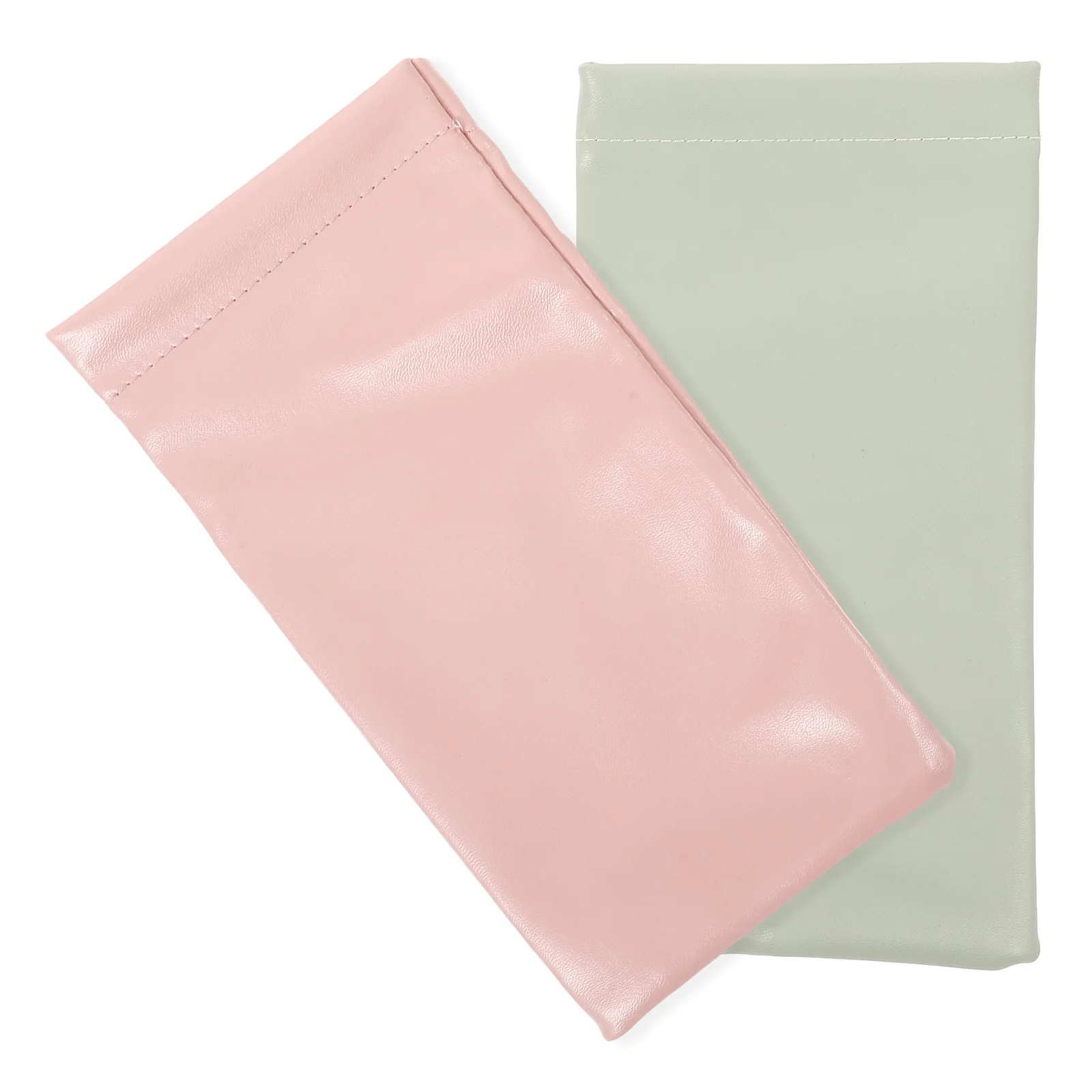 

2Pcs Glasses Pouch PU Material Soft Eyeglasses Case Portable Sunglasses Storage Travel Organizer Bag Glasses Pouch