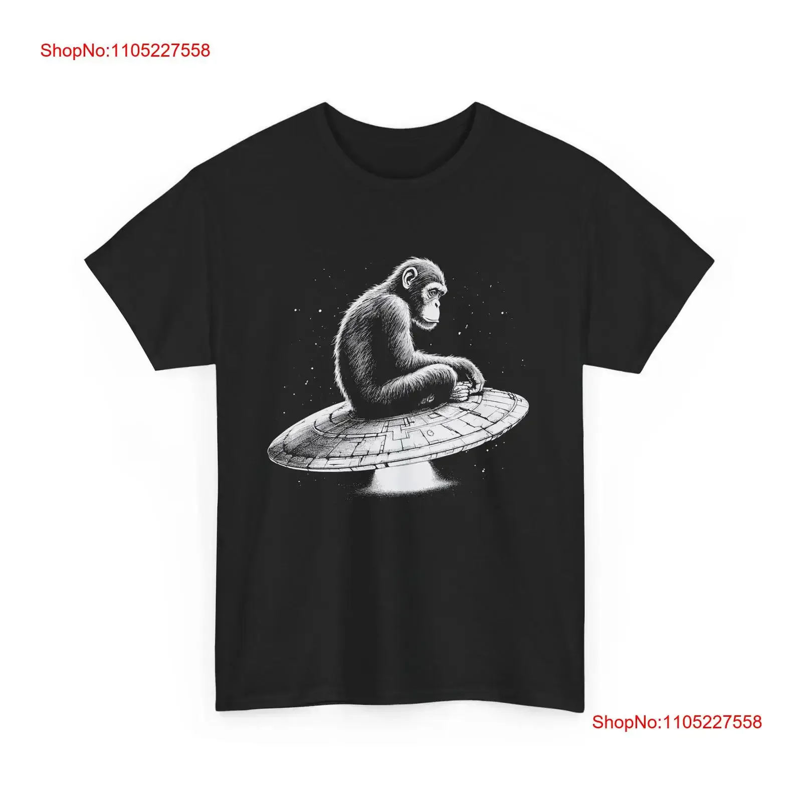 Alien Galaxy T Shirt UFO Monkey in Space vintage Washed Casual graphic Soft homme Slightly Versatile streetwear Stylish Unisex