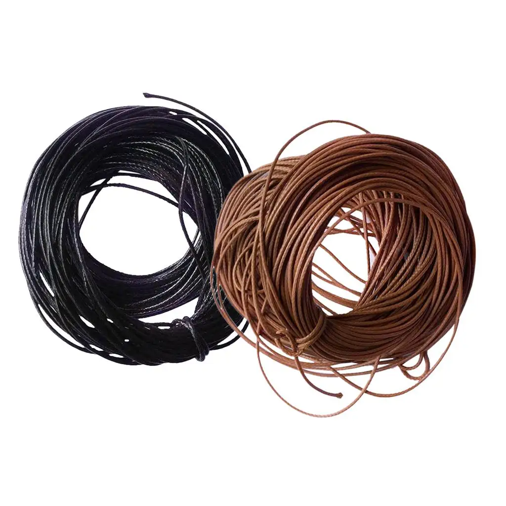 Nylon Cord 1mm Waxed String for Jewelry Beading Leatherwork DIY Necklace Bracelet Rope Craft Cable for Accessories Making