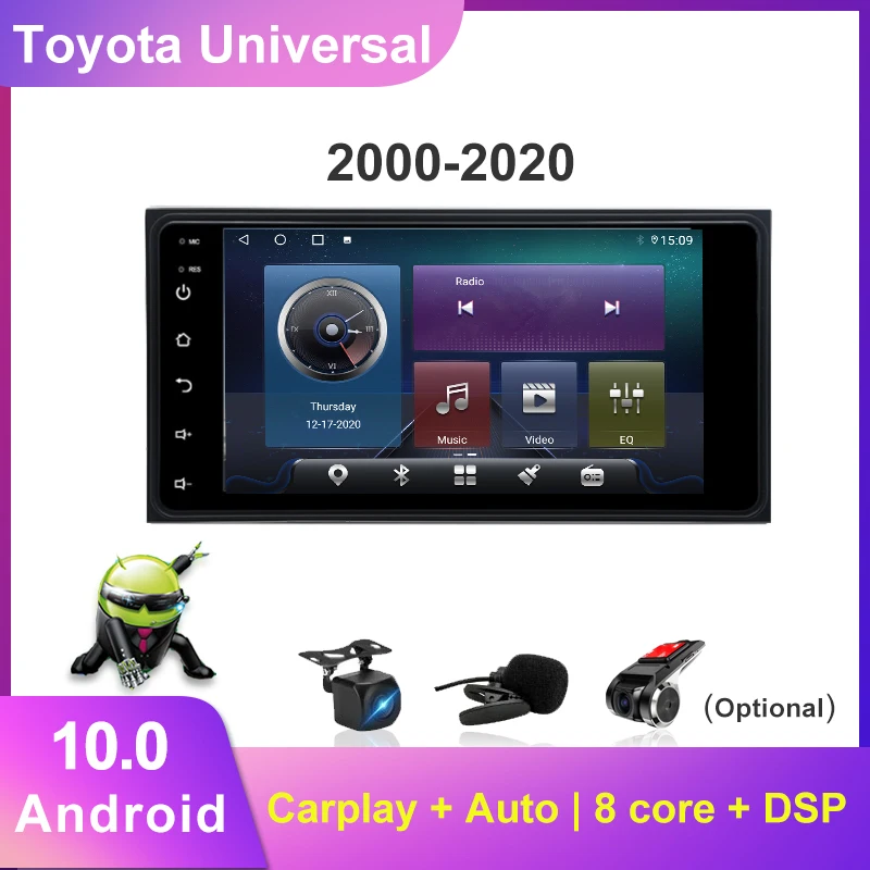 

Yeanav Android Car Radio Multimedia GPS Player Universal For Toyota Corolla 2000-2020 2 Din Navigation Car Accessories