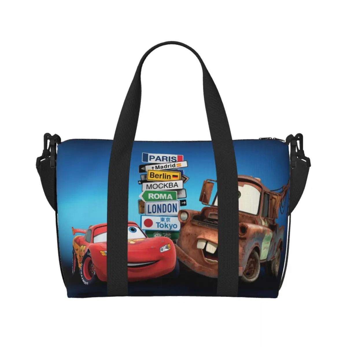 

Пользовательские мультяшные молнии 95 автомобили Kingdom анимация пляжная большая сумка женская большая сумка для спортзала пляжные дорожные сумки