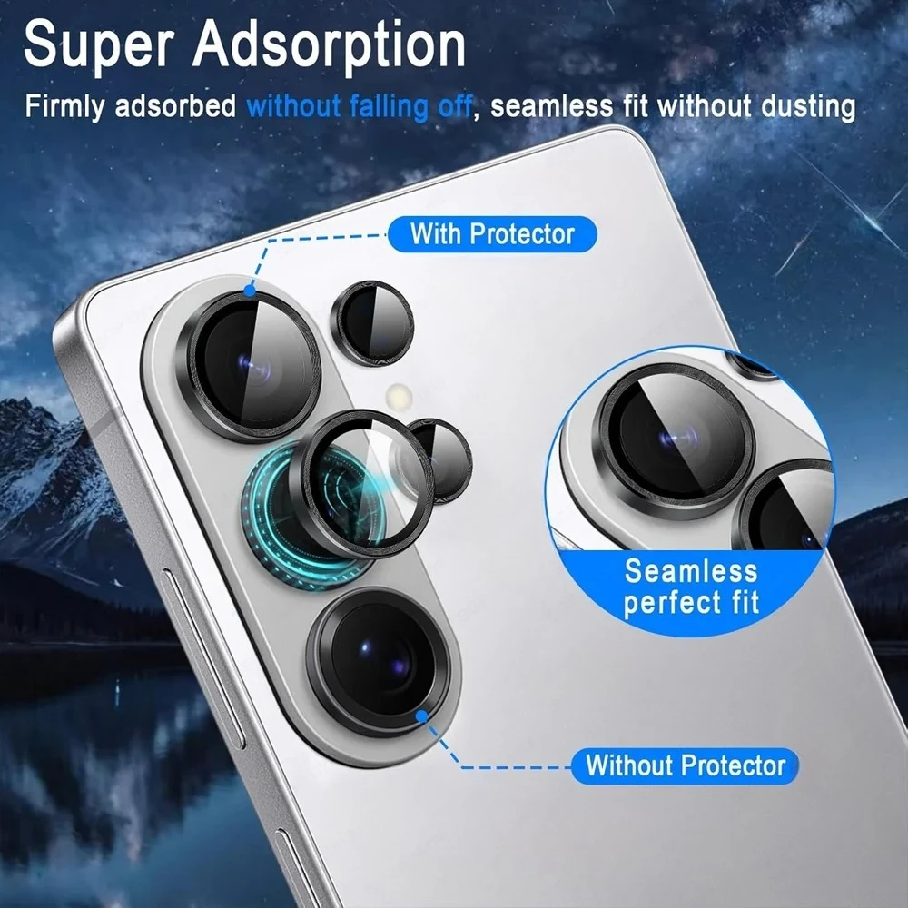 

For Samsung Galaxy S26 Ultra Diamond Camera Protector Glass Ring For S26 S26+ Plus S26Ultra 5G 3D Metal Alloy Lens Cover Cap