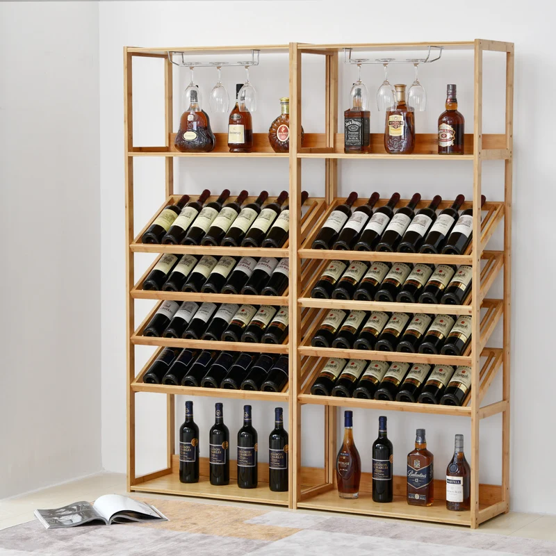 Storage Liquor Living Room Wine Rack Sets Display Corner Holder Wine Cabinets Drink Commercial Unique Stojak Na Wino Furniture