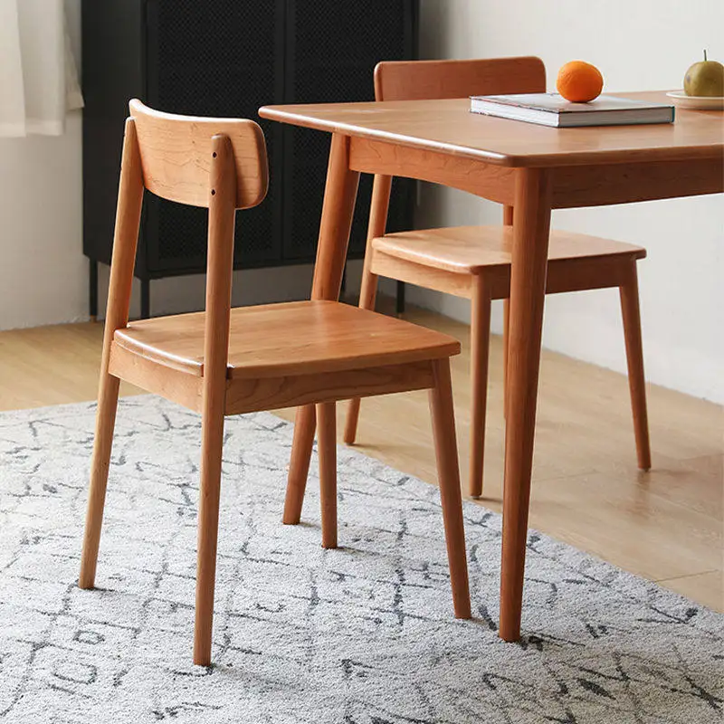 For All solid wood dining chair cherry wood backrest book table chair home dining room chair