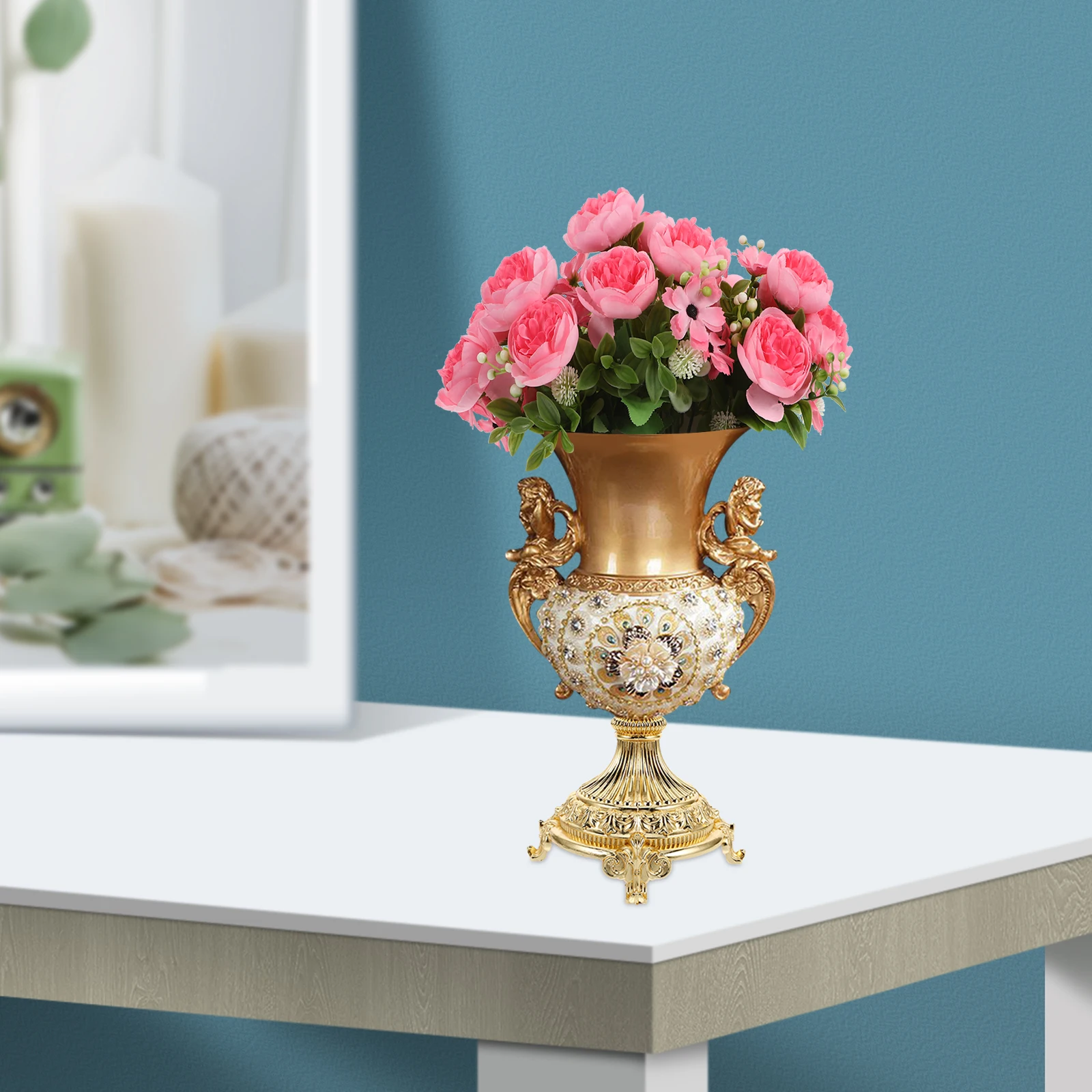 

Multifunctional Fruit Bowl Base Alloy Pedestal Stand Vase Flower Planter Holder Decoration Display For Tea Pot