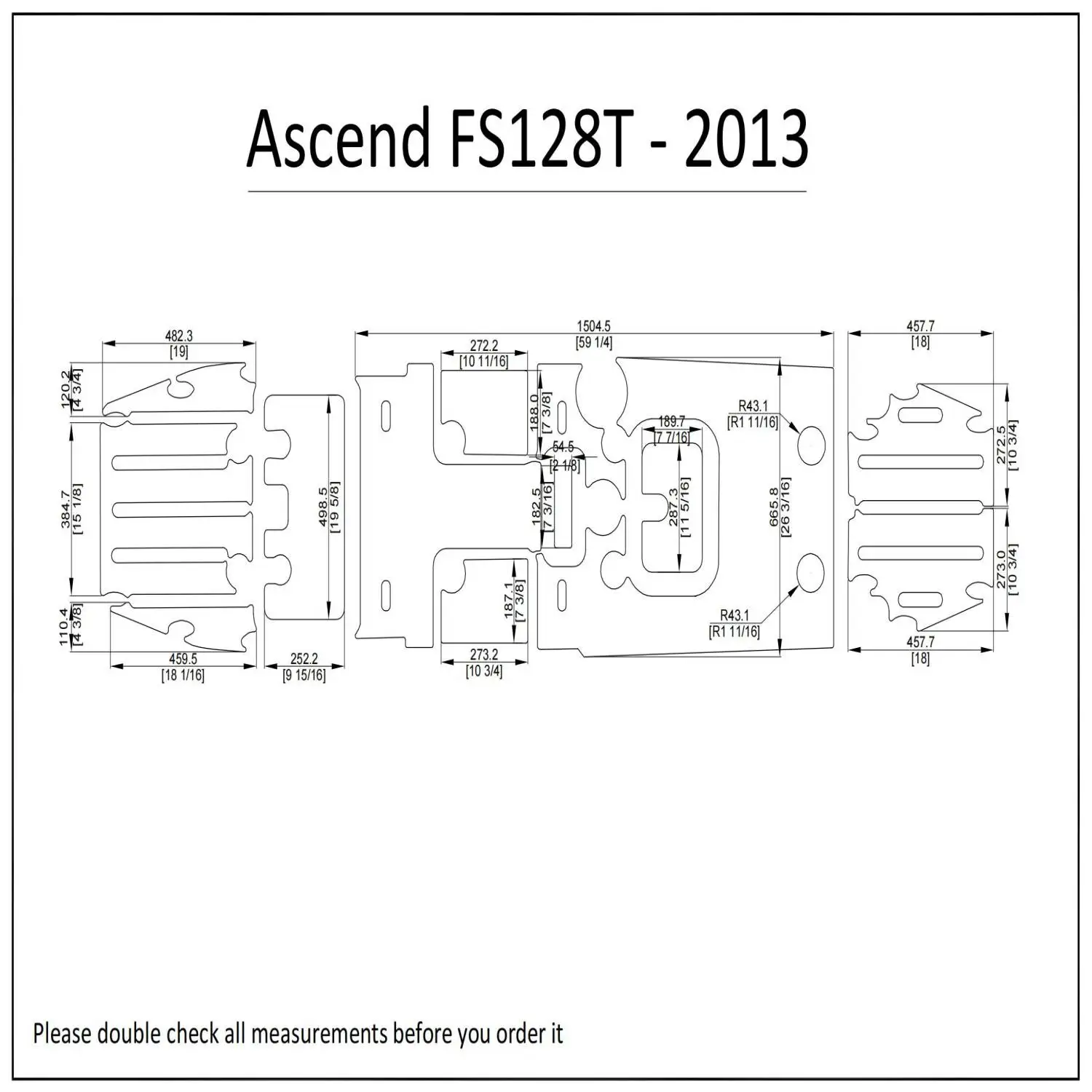 2013 Ascend FS128T Kayak Boat EVA Foam Teak Deck Floor Pad Flooring