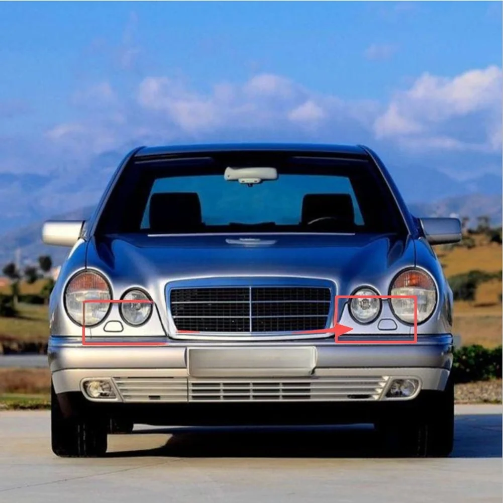 

HFor Eadlight Moulding CovFor Er Front Pair for MFor ErcFor EdFor Es For E Class W210 1996-1999 ABS MatFor Erial Black