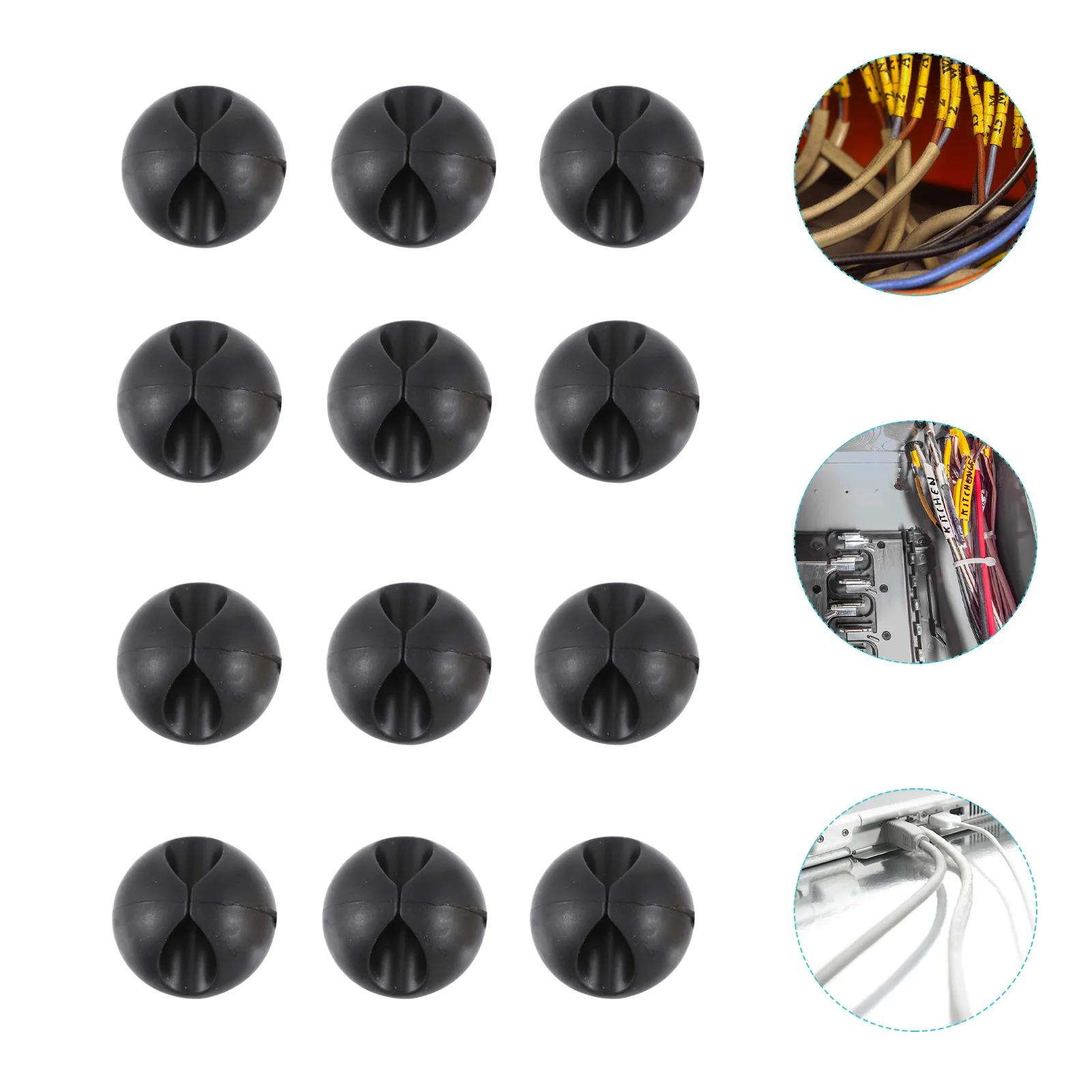 

20 Pcs Wire Clamp Office Holders for Cords Adhesive Rubber Clips Organizer
