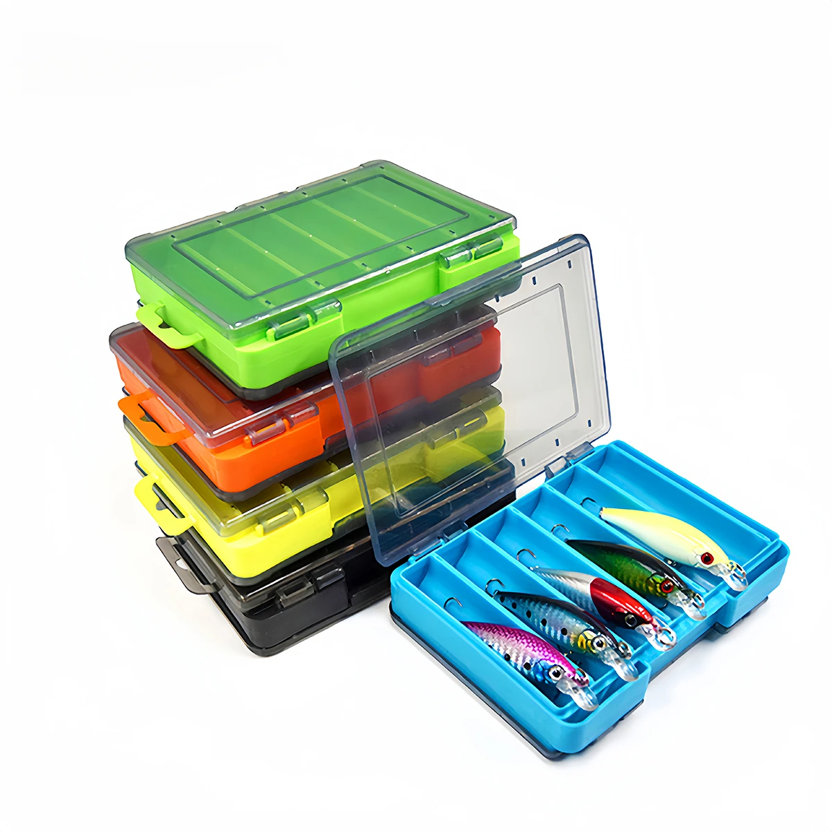 Doublex Sided Fishing Tackle Box 12 Cells Bait Lure Hook Storage Box Fishing Tool Accessories Storage Box For Wobblers